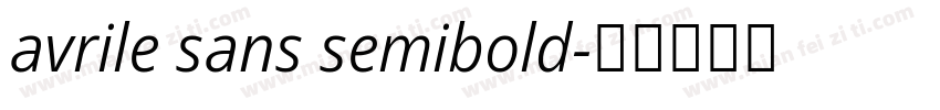 avrile sans semibold字体转换